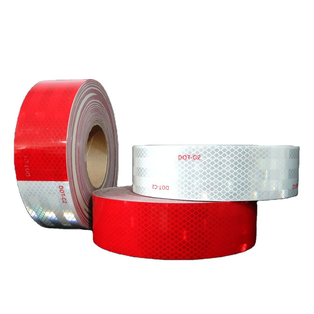 DOT C2 Engineer Grade Vehicle Reflective Warning Tape for Truck & Trailer Safety High-Visibility & Weather-Resistant Car Decals